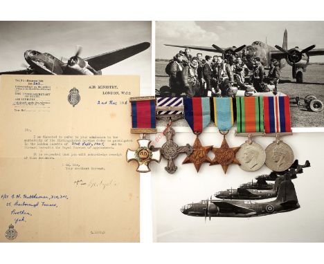 WW2 RAF Pathfinder Squadron Low Level DSO, DFC & Bar Group of Six Medals.  Attributed to Flight Lieutenant Charles Humphrey M