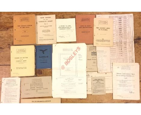 WW2 Selection of Official War Department Booklets Notes etc on Interrogating German Prisoners etc. An interesting selection u