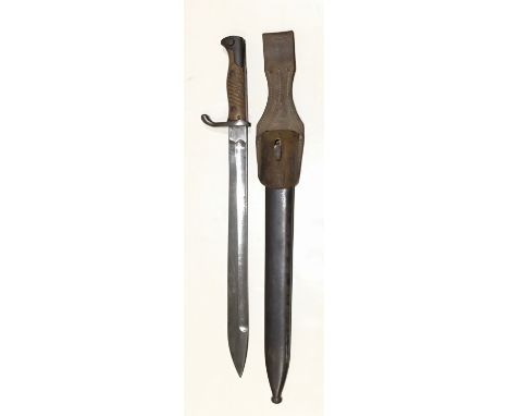 WW1 1915 Imperial German M1898/05 Seitengewehr Butcher Bayonet A good clean example with 14 1/2 inch single edged blade widen