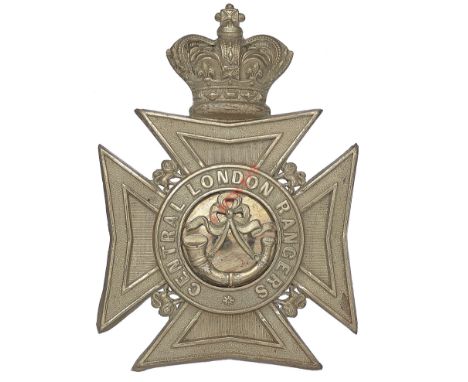 Badge. 22nd Middlesex Rifle Volunteers (Central London Rangers) Officer’s pouch belt plate circa 1880-1901 A fine and scarce 