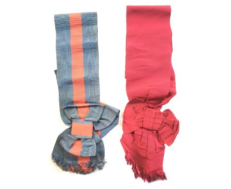 Shoulder Ribbon Sashes of Order of Saint Michael and Saint George and Order of the Bath Shoulder Ribbon Sash of a Knight Gran