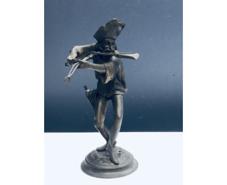 Spelter candle stick Height 29 cm 