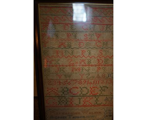 Early sampler by Alexander Walker Agnes Taylor September 1821?