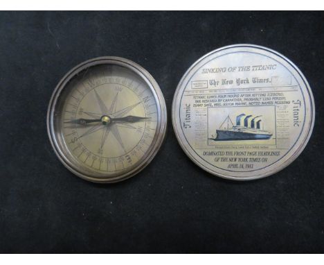 Brass titanic compass
