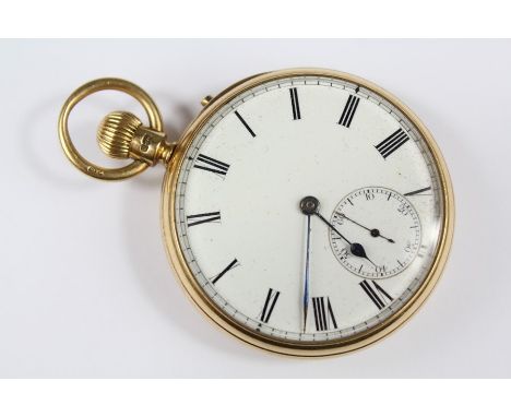 A Gentleman's 18ct Gold Open-Faced Pocket Watch, maker John Durden Fenchurch Street London, movement nr 10552, Sheffield and 