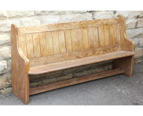 A Vintage Pine Church Pew, approx 180 l cms.