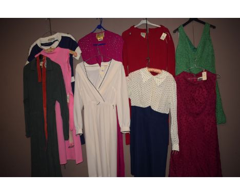 1960's and later ladies clothing, to include; Fenwick French Salon; Peter Barron; Paul Jason; Berketex; etc.  (9)