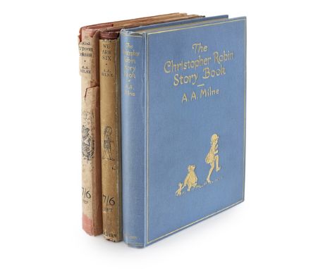 Milne, A.A.  Now we are Six. London: Methuen & Co. Ltd., 1927. First edition, 8vo, original red cloth gilt, dust-jacket, gift