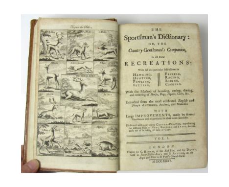 Veterinary - The Sportsman's Dictionary, or the Country Gentleman's Companion.  London: C. Hitch, C. Davis, S. Austen, 1735. 