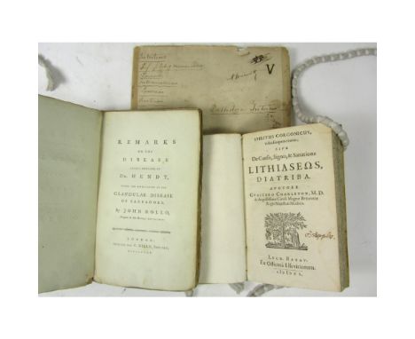 Medicine, 3 items, comprising Charleton, Walter  Spiritus Gorgonicus, vi sua saxipara exutus; sive De causis, signis, & sanat