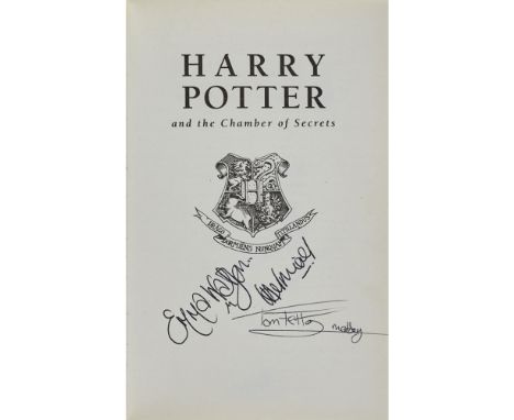 Rowling, J.K.  Harry Potter and the Chamber of Secrets. London: Bloomsbury, 1998. First edition, 28th impression, signed to e