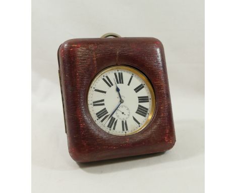An early 20th century 'Goliath' pocket watch with eight day movement and white enamel dial with Roman numerals and subsidiary
