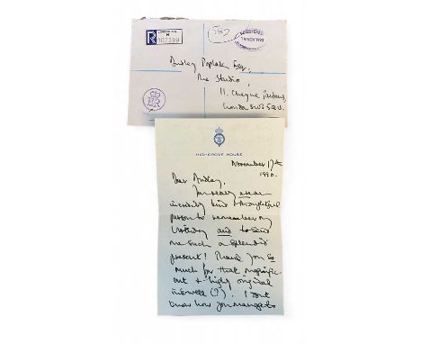 HRH King Charles III (when Prince of Wales) A personal letter with the King's  autograph  A handwritten letter from Charles, 