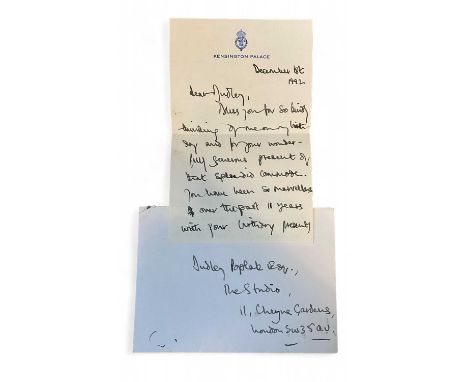 HRH King Charles III (when Prince of Wales) A personal letter with the King's  autograph  A handwritten letter from Charles, 