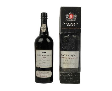 Smith Woodhouse 1994 late bottled vintage port. 750ml 20% together with Taylor's Port 2001. (2)