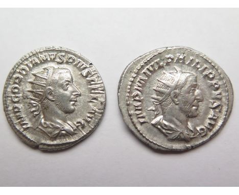 Gordian III silver antoninianus, Rome Mint 243-244 A.D., reverse reads:- VICTORIA AETERNA, Sear III, 8663 with nice old ticke