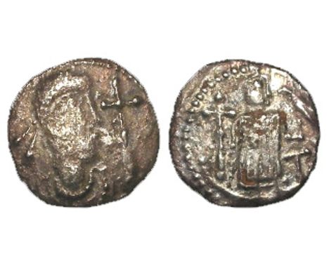 Anglo-Saxon silver sceat, Secondary Phase, c.710-c.760, Series K, Type 20, obverse:- Diademed bust right, wreath-ties unknott