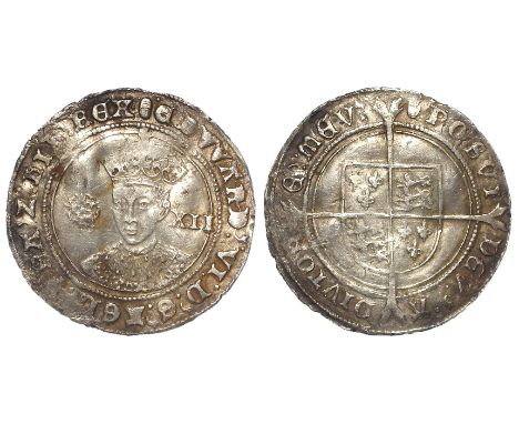 Edward VI silver shilling, Fine Issue [1551-1553], mm. Tun, Spink 2482, full, round, well centred, lightly crinkled, portrait