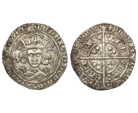 Henry VI First Reign [1422-1461], silver groat, Rosette-mascle Issue [c.1430-1431], Calais Mint, Spink 1859, full, round and 