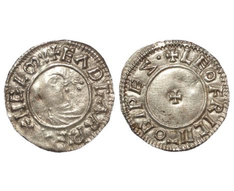 Eadgar silver penny of the Reform Coinage [973-975], Spink 1141, obverse reads:- +EADGAR REX ANGLORX, reverse reads:- +LEOFRI