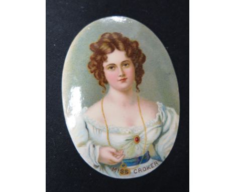 Wills - Miniatures, Overseas issue, oval medallion on enamel, Miss Croker VG cat value £55