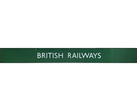 British Railways (Southern Region) enamel quad-royal POSTER BOARD HEADER PLATE. Vendor believes that this is probably ex-Heat