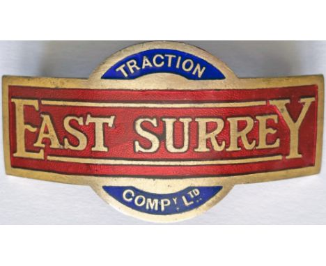 East Surrey Traction Company Ltd CAP BADGE as issued to bus drivers and conductors in the 1920s and until the London Transpor