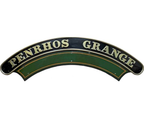 Great Western Railway NAMEPLATE from 6800 'Grange' Class 6868 'Penrhos Grange'. Built in March 1939 at Swindon Works, withdra