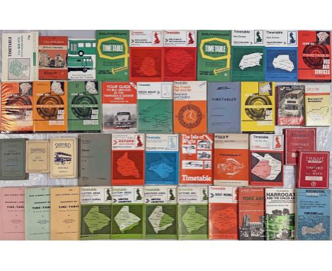 Large quantity (43) of 1960s/70s bus TIMETABLE etc BOOKLETS from operators P-W including Plymouth Joint, City of Oxford, Oxfo