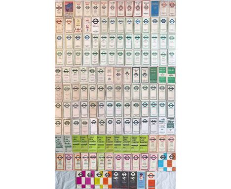 Very large quantity (c150) of London Transport etc POCKET MAPS for trams/trams &amp; trolleybuses (1932-1950), Country Buses 