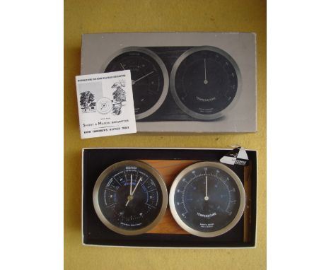 A Short and Mason Ranger barometer and thermometer designed Kenneth Grange, boxed with The Design Centre label. 