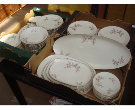 Hutschenreuther Bavarian dinner service comprising twenty three dinner plates, twelve medium plates, twelve side plates, twel