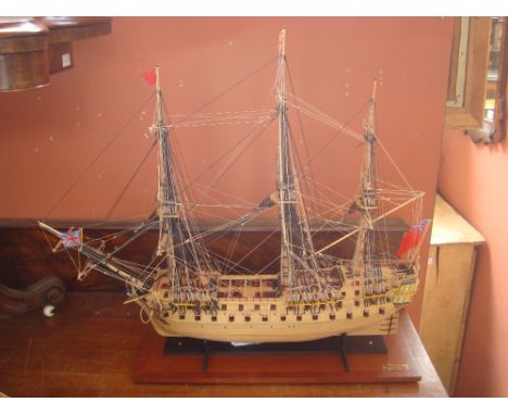 Peter Spicer.  A scale model of the H.M.S Bellona. 