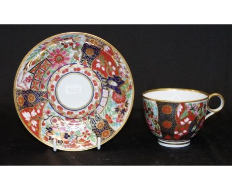 Antique Flight Barr &amp; Barr Worcester cup &amp; saucer C1815, imari pattern.