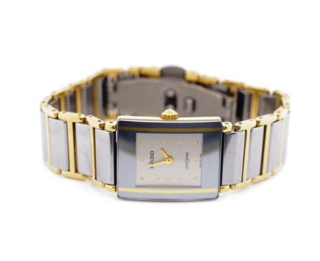 Ladies Rado "diastar" Watch with hi tech ceramic and titanium links and case, Quartz movement. Push button folding clasp, bra