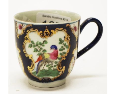 18th century Worcester blue scale cup