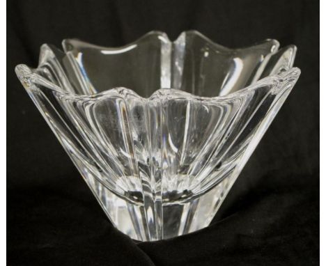Orrefors Crystal bowl original label attached, (height 13cm, diameter 21cm approx).