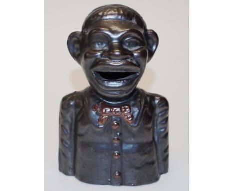 Ceramic African Man figure incised BM to base, (height 17cm approx).