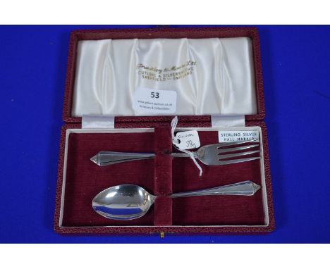 Hallmarked Sterling Silver Fork and Spoon Set ~38g 