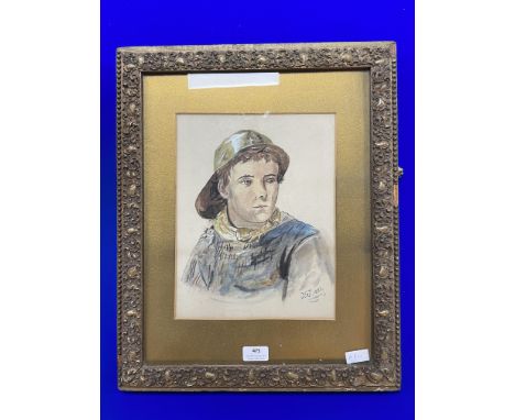 Watercolour Portrait by D.S.J. 1872