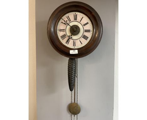 Mahogany Framed Wall Clock 