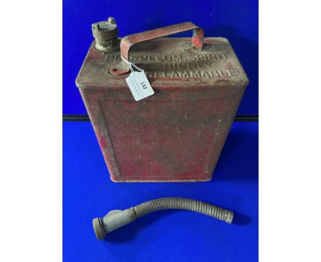 Vintage 2 Gallon Petrol Can with Spout 