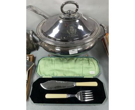 Great Central Railway Silver Plate Tureen plus Ladle and EPNS Carving Set