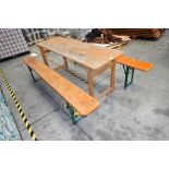 Folding Wooden Tables & Benches