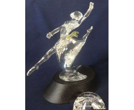 Swarovski Crystal Glass, 'Magic Of The Dance' Anna annual edition 2004 with plaque and stand.