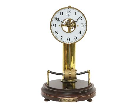 An Electric Bulle Mantel Clock, The British Horo-Electric Ltd, 109 Kingsway London W.C, circa 1910, ebonised circular wooden 