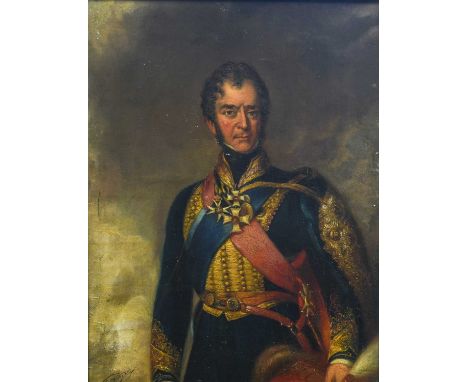 After Sir Thomas Lawrence PRA FRS (1769-1830) Portrait of Sir Henry William Paget, 1st Marquis of Anglesey. Indistinctly sign