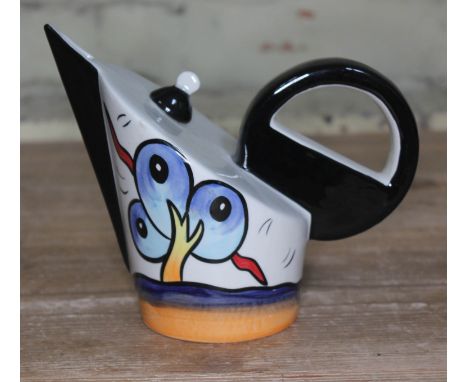 A signed Lorna Bailey Bursley Way teapot, height 14cm.  