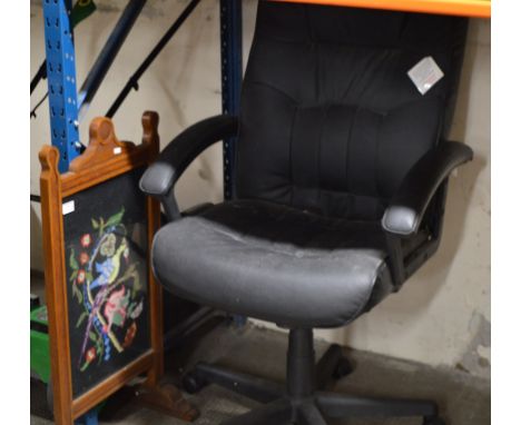 TAPESTRY FIRE SCREEN &amp; SWIVEL CHAIR     