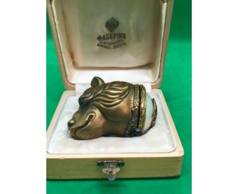 Stunning Russian gilt silver enamel and diamond bear snuff/pill box Weight 93.6 grams Width 6.1cmDiameter approx 4cm 